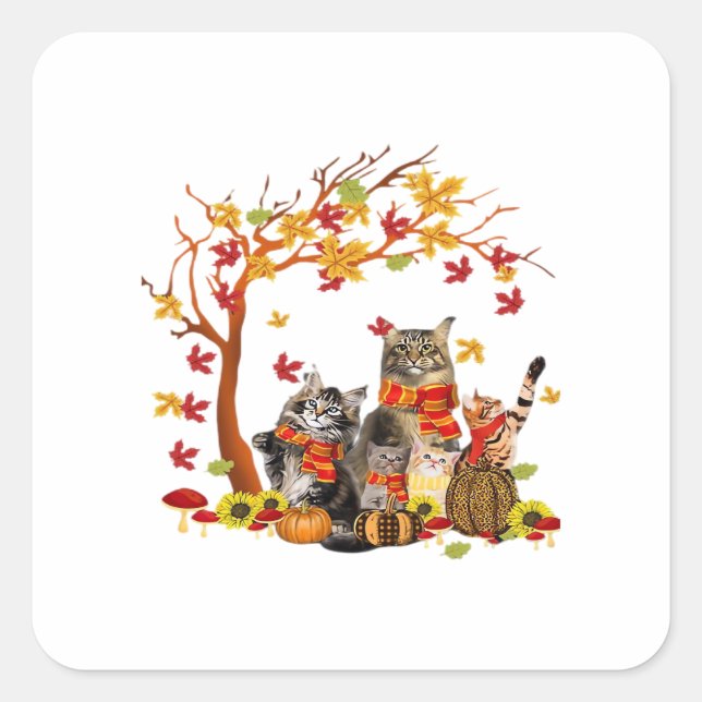 It’s Fall Y’all Pumpkin Lover Halloween Thanksgivi Square Sticker (Front)