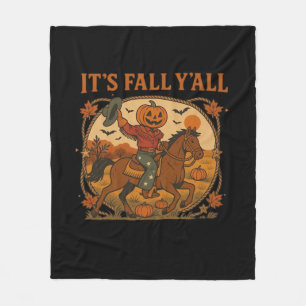 It’s Fall Y’all Pumpkin Minimal Clean Fleece Blanket