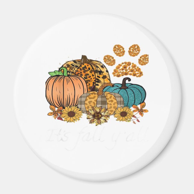 It’s Fall Y’all Pumpkin Minimal Clean Magnet (Front)