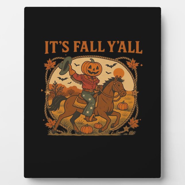It’s Fall Y’all Pumpkin Minimal Clean Plaque (Front)