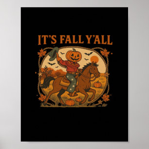 It’s Fall Y’all Pumpkin Minimal Clean Poster