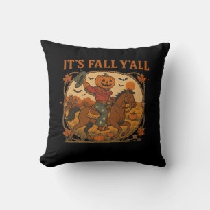 It’s Fall Y’all Pumpkin Minimal Clean Throw Pillow