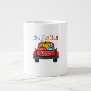 It’s Fall Y’all Pumpkin Red Large Coffee Mug