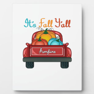 It’s Fall Y’all Pumpkin Red Plaque