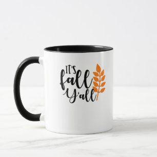 It’s Fall Y’all, Pumpkin Spice, Autumn Leaves, Hal Mug
