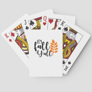 It’s Fall Y’all, Pumpkin Spice, Autumn Leaves, Hal Playing Cards