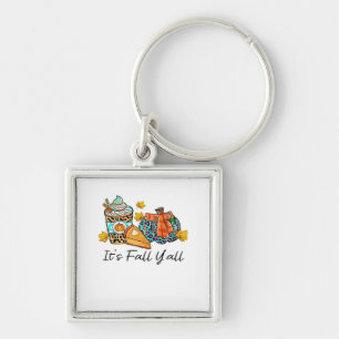 It’s Fall Y’all Pumpkin Spice Leopard Pumpkin Pie  Keychain