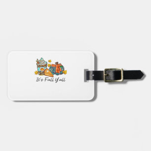 It’s Fall Y’all Pumpkin Spice Leopard Pumpkin Pie  Luggage Tag