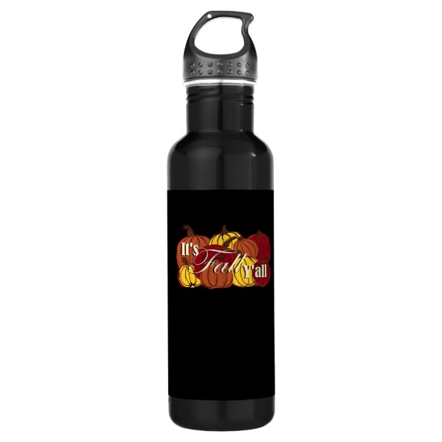 It’s Fall Y’all Pumpkin Text 710 Ml Water Bottle (Front)