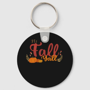 It’s Fall Y’all Pumpkins and Mushrooms Autumn Keychain