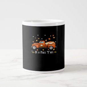 It’s Fall Y’all Pumpkins Autumn Fall Minimal Clean Large Coffee Mug