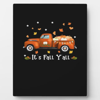 It’s Fall Y’all Pumpkins Autumn Fall Minimal Clean Plaque