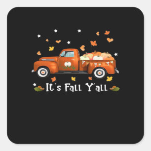It’s Fall Y’all Pumpkins Autumn Fall Minimal Clean Square Sticker