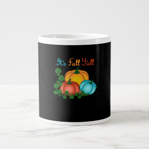 It’s Fall Y’all Pumpkins Retro Graphic Large Coffee Mug