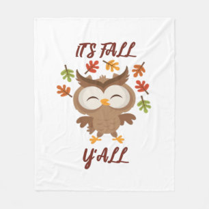 It’s Fall Y’all Quote Trendy Fleece Blanket
