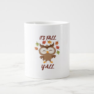 It’s Fall Y’all Quote Trendy Large Coffee Mug