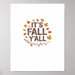 It’s Fall Y’all Retro Classic Design Poster