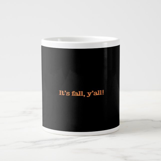 It’s Fall Y’all! Retro Classic Large Coffee Mug (Front)