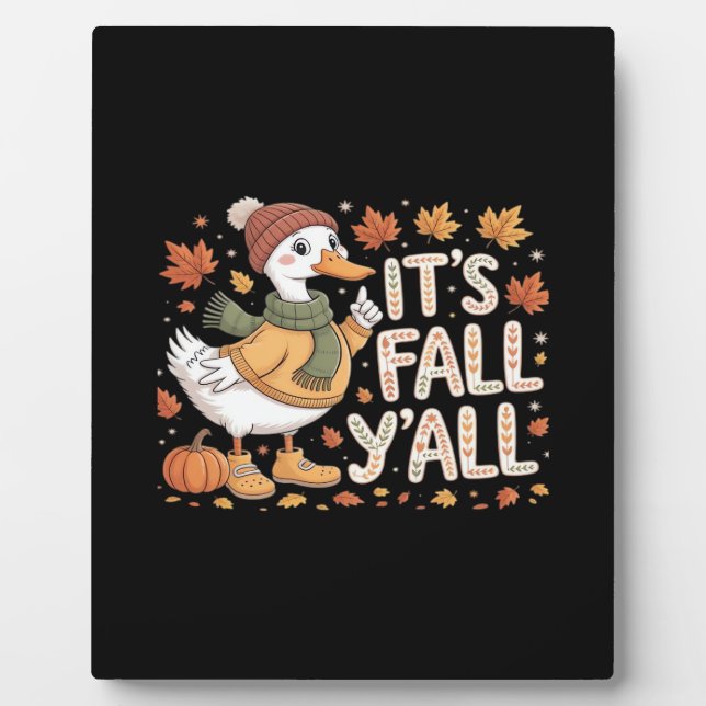 It’s Fall Y’all Retro Classic Plaque (Front)