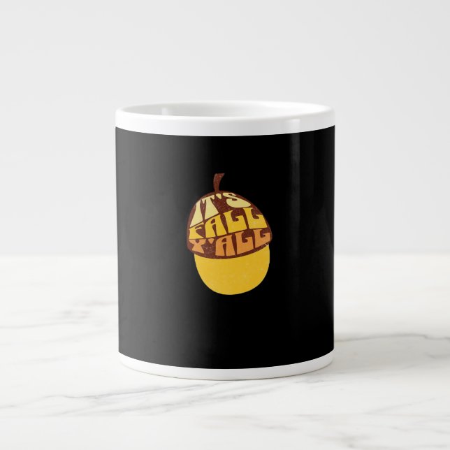 It’s Fall Y’all Retro Classic Style Large Coffee Mug (Front)