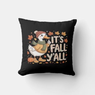 It’s Fall Y’all Retro Classic Throw Pillow