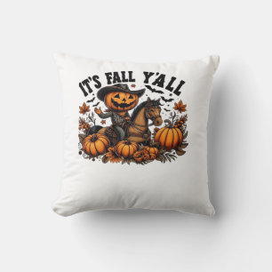 It’s Fall Y’all Retro Halloween Throw Pillow