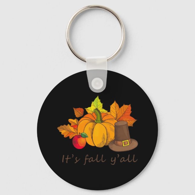 It’s Fall Y’all Retro Style Keychain (Front)