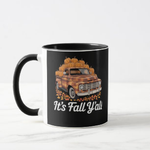 It’s Fall Y’all Rustic Pumpkin Vintage Style Mug