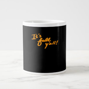 It’s Fall Y’all Simple Aesthetic Style Large Coffee Mug