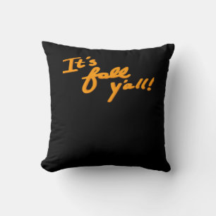 It’s Fall Y’all Simple Aesthetic Style Throw Pillow