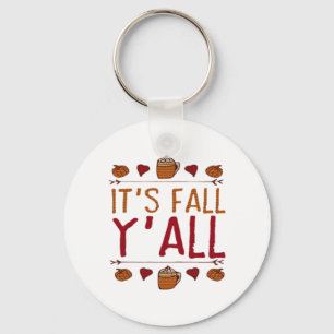 It’s Fall Y’all Sweater Thanksgiving Day Keychain