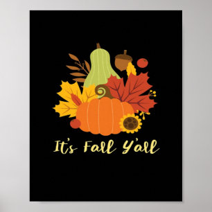It’s Fall Y’all Trendy Aesthetic Poster