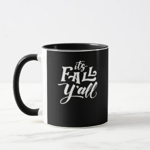 It’s Fall Y’all Typography Text Art Wordfandom Mug
