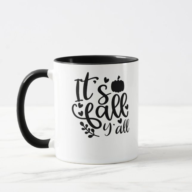 It’s Fall Y’all Unique Design Mug (Left)