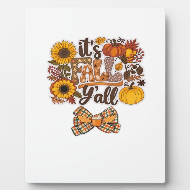 It’s Fall Y’all Vintage Style Plaque (Front)