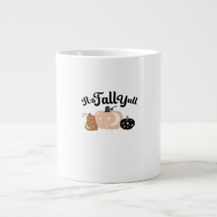 It’s Fall Y’all With Moons Beautiful Halloween Des Large Coffee Mug