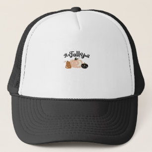 It’s Fall Y’all With Moons Beautiful Halloween Des Trucker Hat