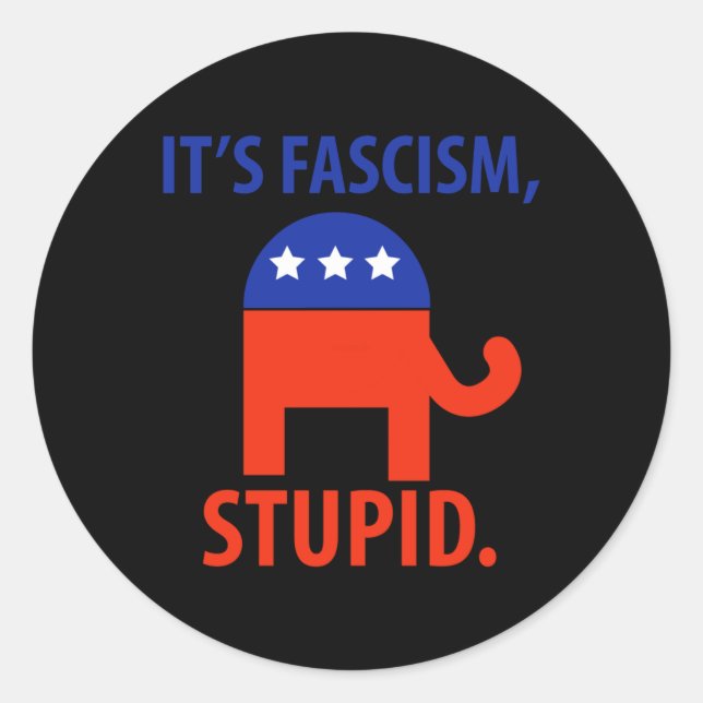 It’s Fascism  Classic Round Sticker (Front)