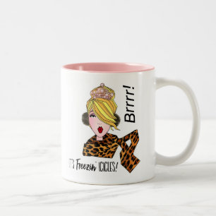 “It’s freezin’ Icicles” Diva Two-Tone Coffee Mug