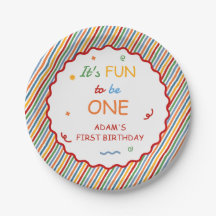 It’s Fun to Be One Colourful Stripe Birthday