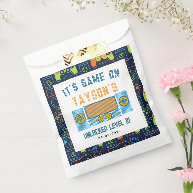 It’s Game On Napkins – Video Game Birthday Party Favour Bag (Sealed)