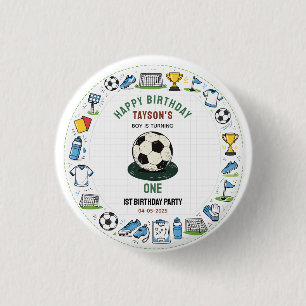 It’s Game Time football 1st Birthday – Fun Kids  1 Inch Round Button