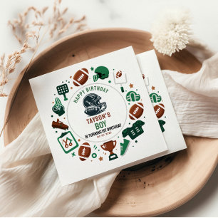 It’s Game Time Football 1st Birthday – Fun Kids  Napkin