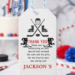  It’s Game Time Hockey 1st Birthday Gift Tags