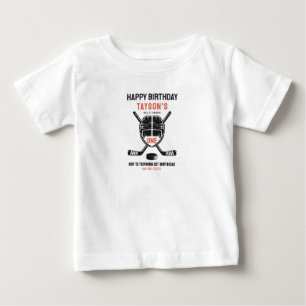 It’s Game Time Hockey 1st Birthday Party Baby T-Shirt