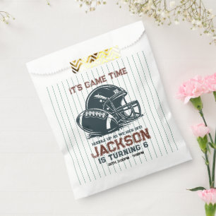 It’s game time! Kick off football birthday kids Favour Bag