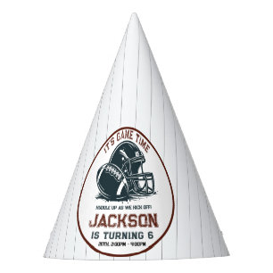 It’s game time! Kick off football birthday kids Party Hat