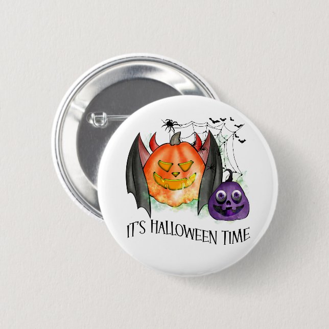 It’s Halloween time 2 Inch Round Button (Front & Back)