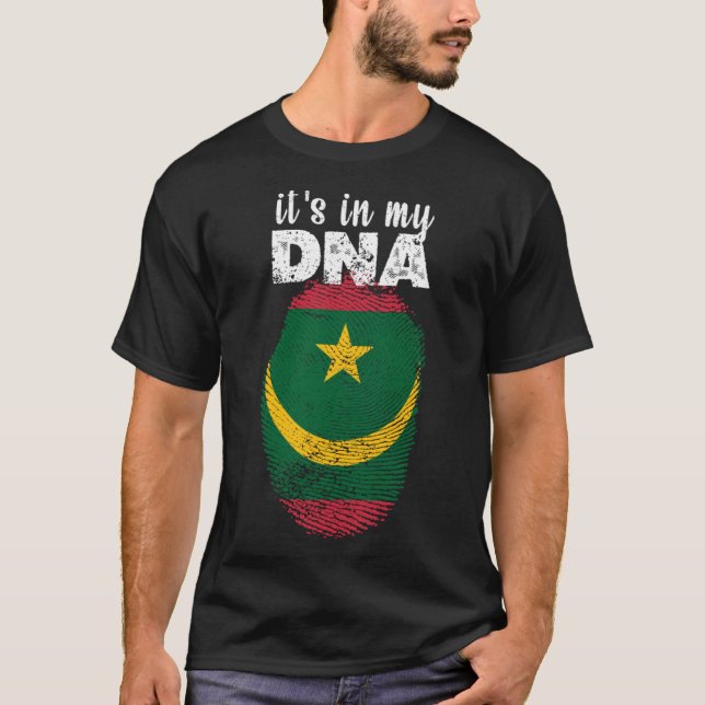 It s In My DNA Mauritanian Flag Proud Mauritania M T-Shirt (Front)