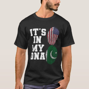 It s In My DNA Pakistan flag USA flag Pakistani wi T-Shirt